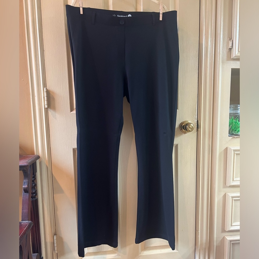 Betabrand Boot-Cut Classic Dress Pant Yoga Pants Black Size 2x(16-18) - Picture 3 of 13